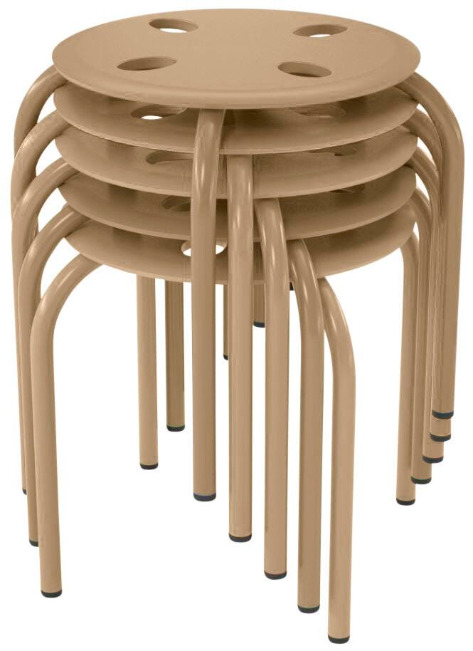 Classroom Select Prima Stool, 12-Inch Seat Height, Beige, Set of 5 2027842